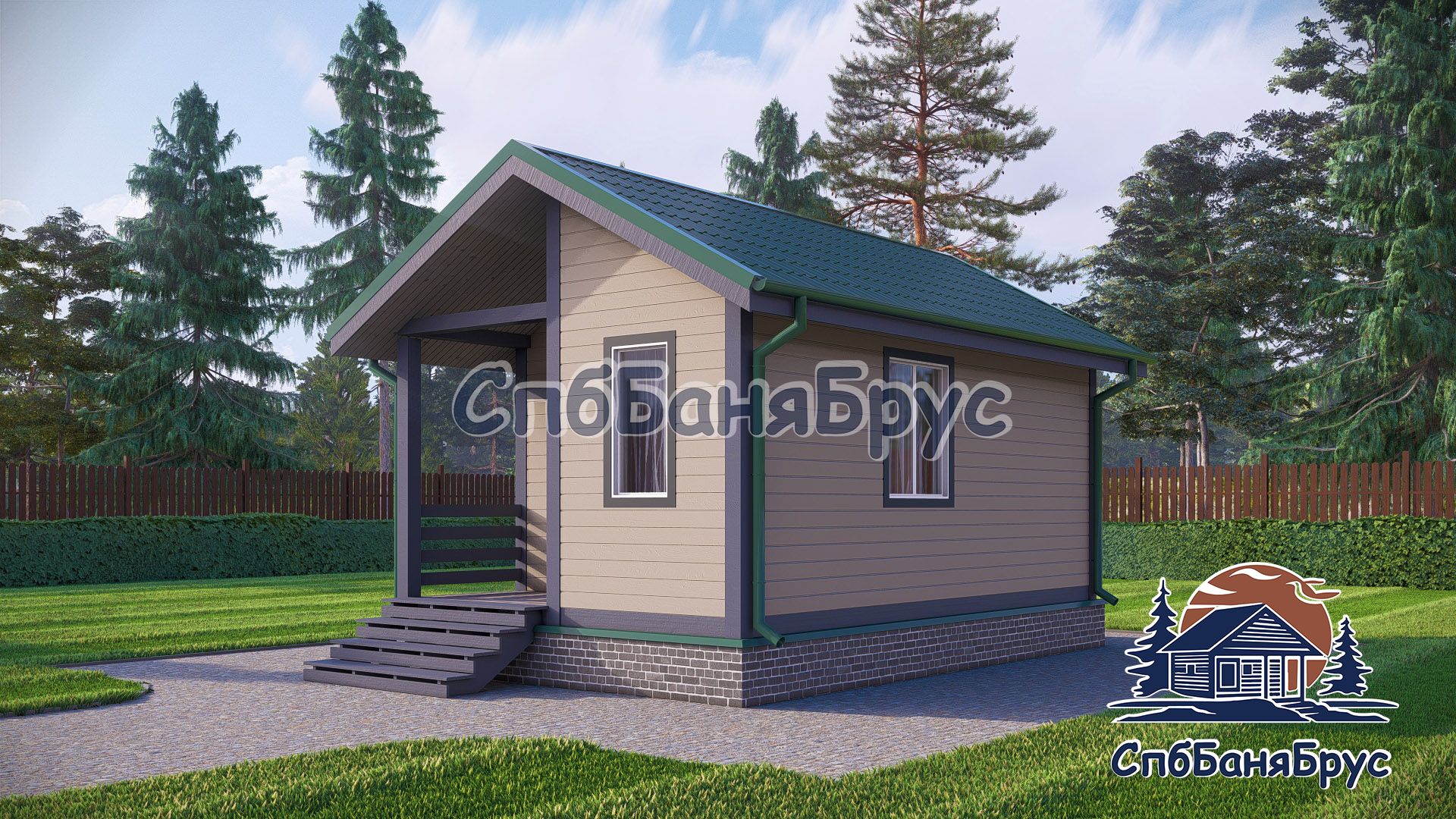 Баня из бруса ББ-09
