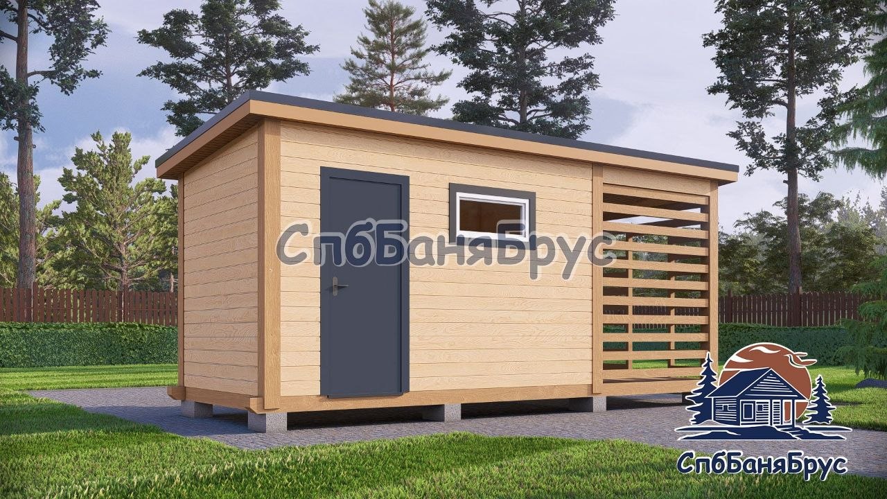 Мобильная баня из бруса БМ-01